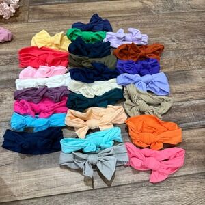Baby Girl Headband Bows Soft‎ Stretchy Nylon Fabric Toddler Infant Accessories t